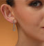 Graceful Gleam Diamond-Embellished Hoop Drops
