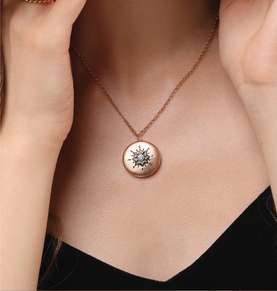 Aurora Embrace Diamond Medallion Pendant