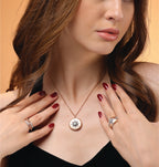 Aurora Embrace Diamond Medallion Pendant