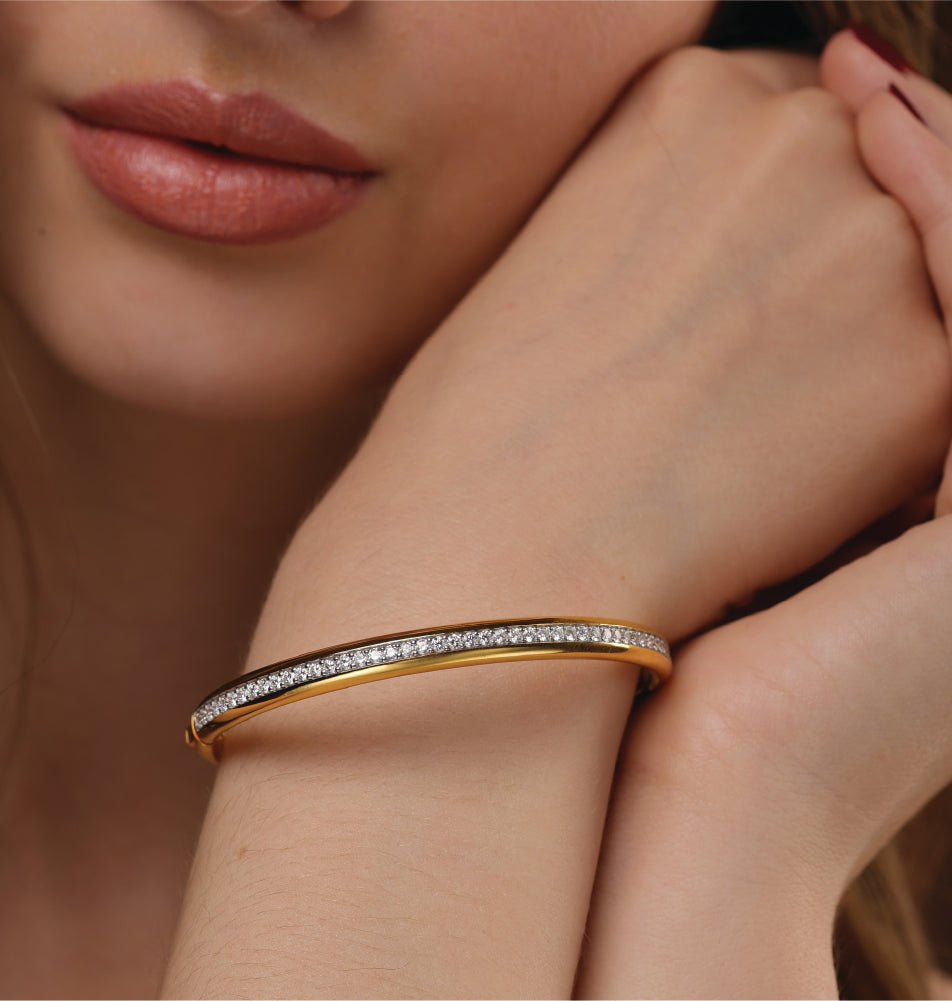 Eterna Shine Diamond Line Bangle