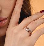 Eternal Glow Diamond-Embraced Gold Ring