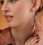 Gleaming Harmony Diamond Drop Earrings