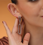 Gleaming Harmony Diamond Drop Earrings