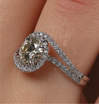 Graceful Spark Diamond Swirl Ring