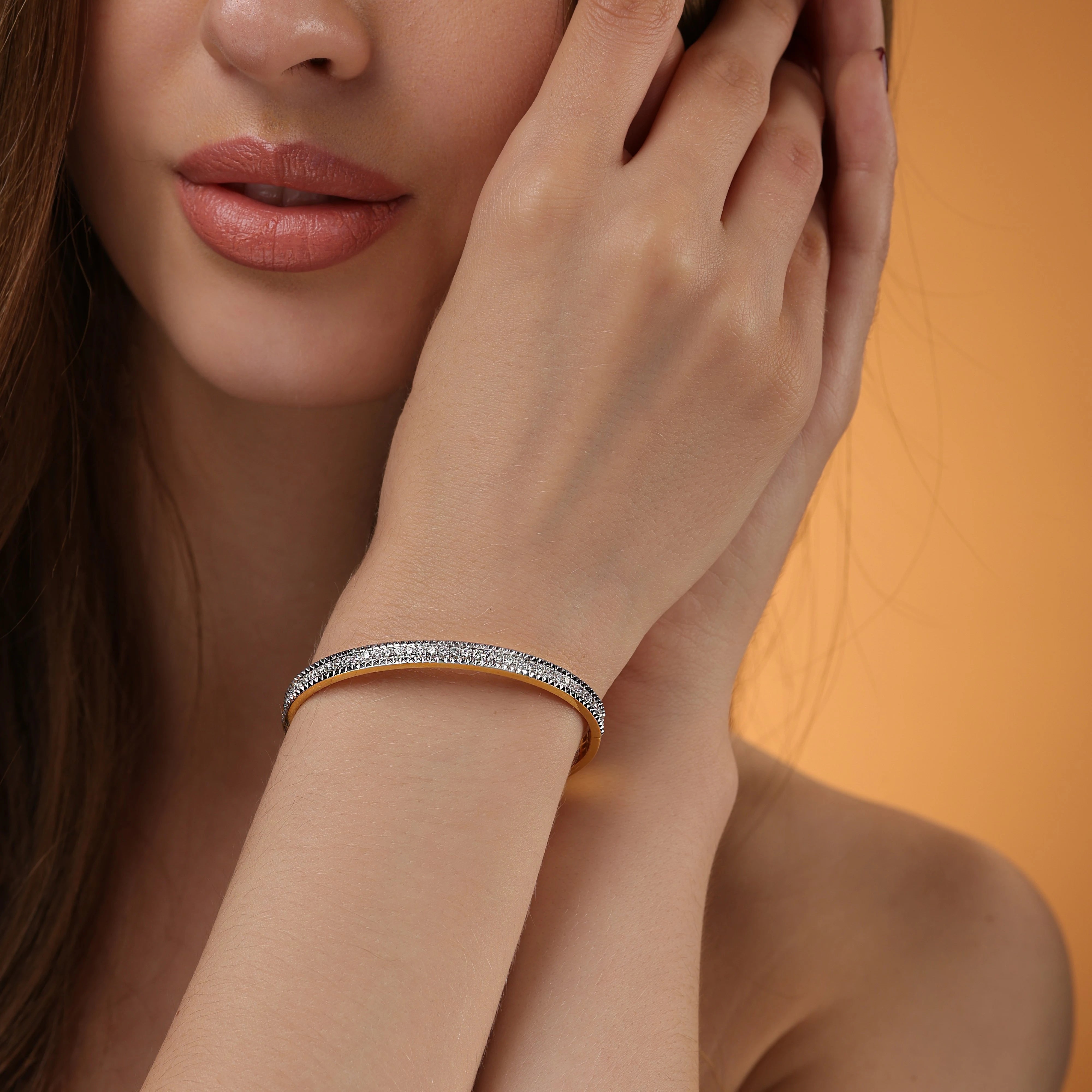 Linear Glow Diamond Bangle Secondary image
