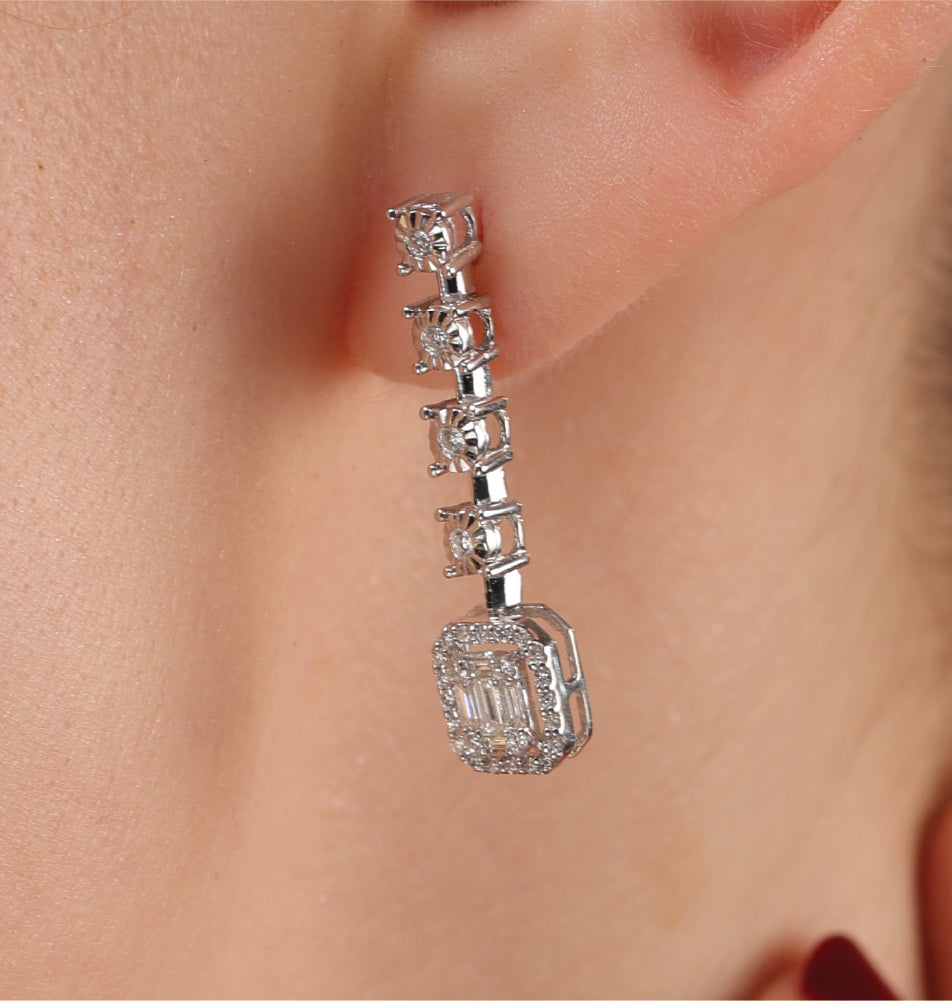 Stellar Bloom Diamond Stud Earrings
