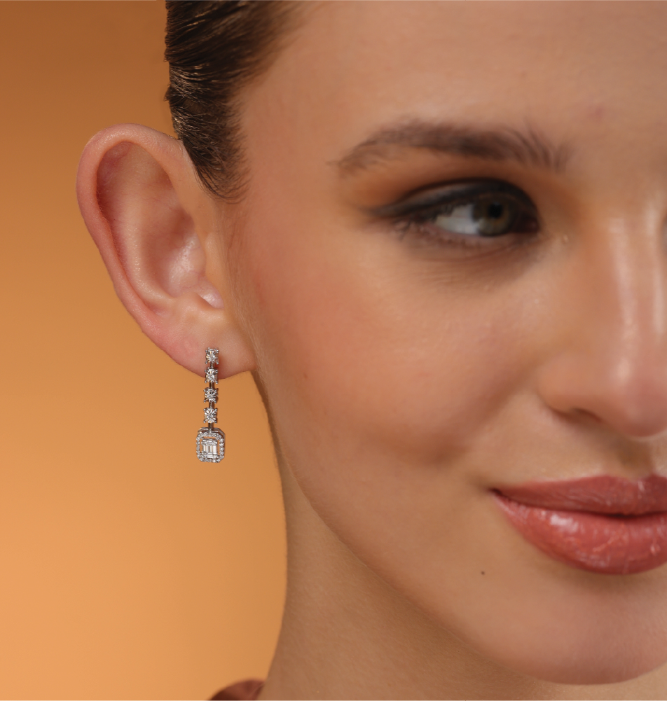 Stellar Bloom Diamond Stud Earrings