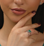 Verdant Charm Emerald & Diamond Dual-Band Ring